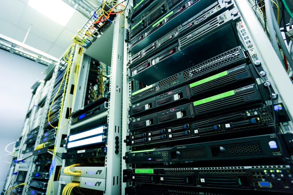 tiktok pixel — High-tech server rack in a secure data center with network cables and hardware components.