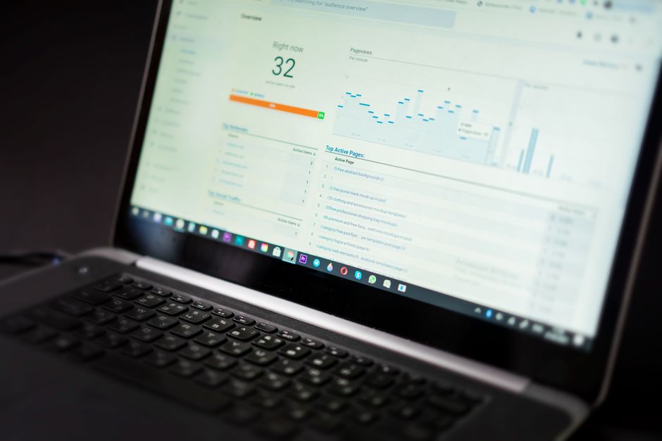 aarrr framework — A laptop displaying an analytics dashboard with real-time data tracking and analysis tools.